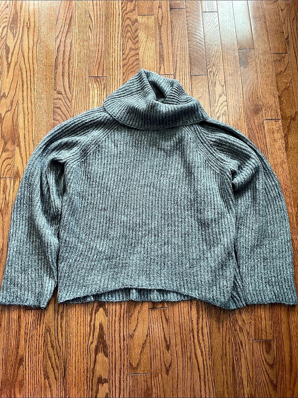 J. Crew Point Sur Gray Oversized Turtleneck Sweater Women’s Sz Large